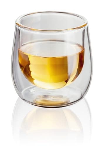 Image of Judge Double Walled Glass Espresso Coffee Shot Cups, Set of 2, 75ml - Vacuum Insulated, Handcrafted Artisan - Strong, Heat Resistant