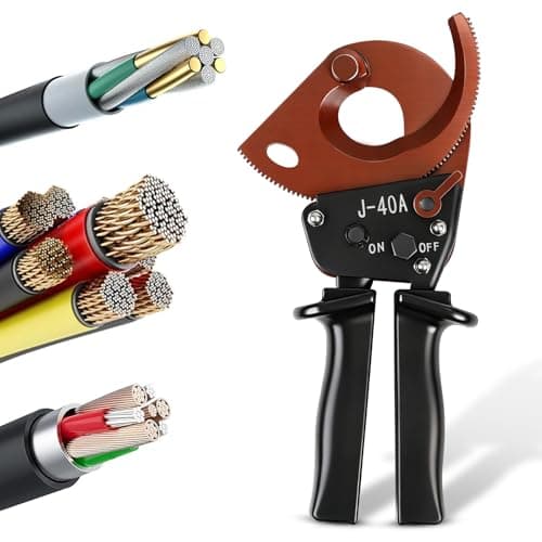 Image of J40A Ratchet Cable Cutter - Industrial Grade Heavy Duty,Wire Cutter Up to 300mm² Armoured Cable Cutter Heavy Duty Cable Cutters for Electricians