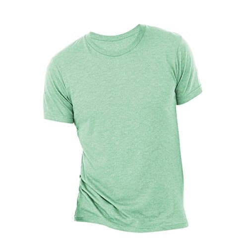 Image of Canvas Mens Triblend Crew Neck Plain Short Sleeve T-Shirt (XL) (Mint Triblend)