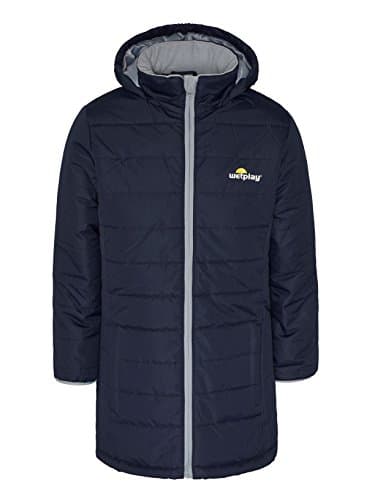 Image of Wetplay Girls Padded Waterproof Jacket Coat Puffa Insulated Childs Childrens Kids (Navy Blue, 3-4 Years)