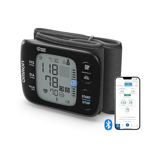 Image of OMRON RS7 Intelli IT Wrist Blood Pressure Monitor for Home Use/on The Go - Clinically Validated BP Monitor Incl Use on Obese People, Blood Pressure Machine with Free Smartphone App