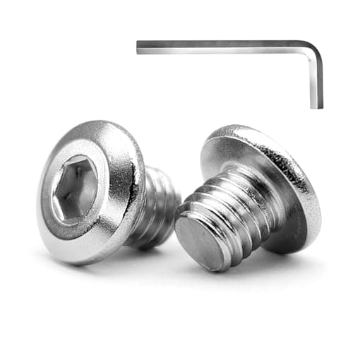 Image of MINHER M4 x 8mm 20Pcs Flat Head Hex Socket Cap Screws Bolts, Furniture Bolts, 304 Stainless Steel 18-8, Full Thread (with Hex Spanner)