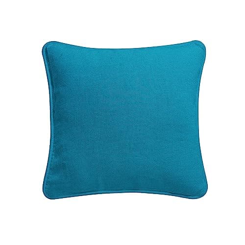 Image of ARLINENS DUCK QUALITY PLAIN DYED 100% COTTON CUSHION COVER IN FOLLOWING COLOUR AND SIZES: (16"X16", TEAL)
