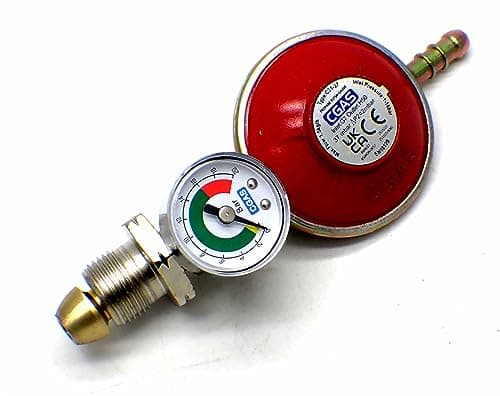 Image of CGAS 37mbar PROPANE GAS REGULATOR WITH PRESSURE GAUGE Fits Calor Gas & Flogas