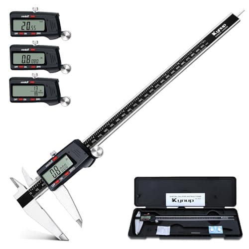 Image of Kynup Digital Calipers, 12inch/300mm Calipers Measuring Tool with Stainless Steel, Auto-Off Feature, Inch Metric Fraction Conversion Digital Caliper Tool for Household/DIY/Jewelry/Woodworking