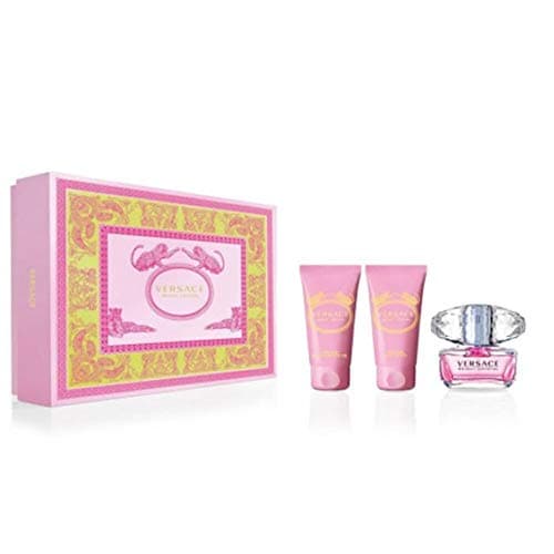 Image of Versace BRIGHT CRYSTAL Gift Set 50ml Eau De Toilette, 50ml Body Lotion & 50ml Shower Gel