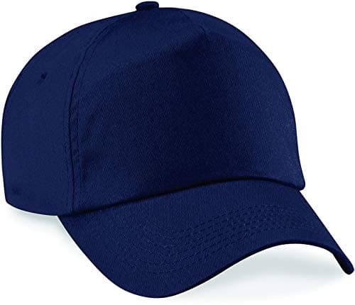 Image of WM SPORTS Personalised Baseball caps Customised Adults Unisex Printed Caps Hats with Text/Name or Logo (Navy Cap)