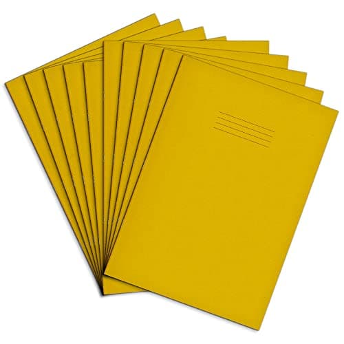 Image of Rhino Oversized Exercise Books, 40-Page / 12mm Lined Paper Notebook, 10-Pack, 13 x 9 Writing Book, Office & School Stationery Supplies, Yellow