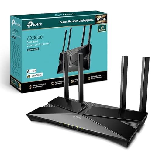 Image of TP-Link Archer AX53 AX3000Mbps Dual-Band WiFi 6 Router, Fast Full Gigabit Ports, Ultra-Low Latency, EasyMesh Compatible, WPA3, Optimal for Gaming, Works with Alexa, VPN Server Supported