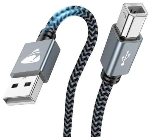 Image of Printer Cable,【5M/15FT】 USB 2.0 Type A Male to B Male Scanner Cord USB Printer Wire Compatible with HP, Brother, Epson, Canon, Delll, Lexmark, Xerox, Samsung and More