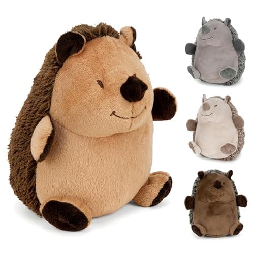 Image of The Magic Toy Shop Weighted Door Stop Animal - Novelty Fabric Hedgehog Floor Stopper with Sand Filling - Door Holder for Wood, Carpet, Home Bedroom & Living Room, Assorted Colours