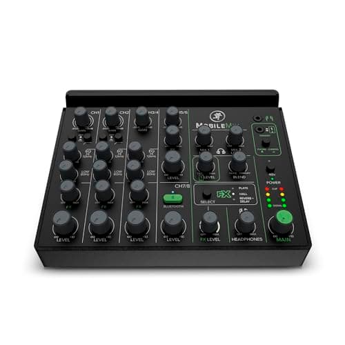 Image of Mackie MobileMix 8-Channel USB-Powerable Mixer for A/V Production, Live Sound and Streaming With Instruments, Microphones and Bluetooth®