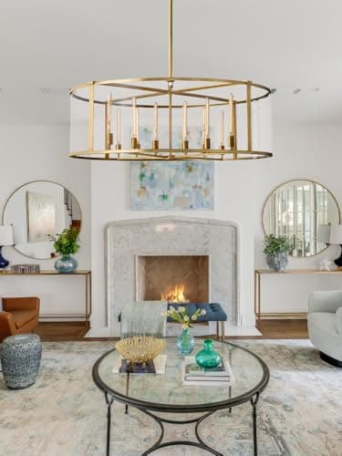 Image of XAZLBIW 2025 Trendy Iron Glass V-intage Industrial Rectangualr Chandelier Antique Bronze Cage Pendant Light for Dinning Room(Dimmable,A_Brass)