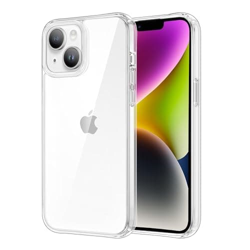 Image of iCatchy for iPhone 14 Case/iPhone 13 Case 6.1-Inch, Shockproof Bumper Phone Cover, Anti-Yellowing Clear Back Compatible with iPhone 14/13 (Clear)