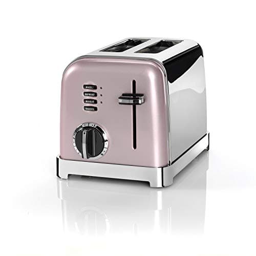 Image of Cuisinart 2 slice toaster, Wide slots, ideal for thick bread and bagels, 6 browning levels plus defrost, Wide slots, High lift lever, Matching kettle available, Vintage Rose
