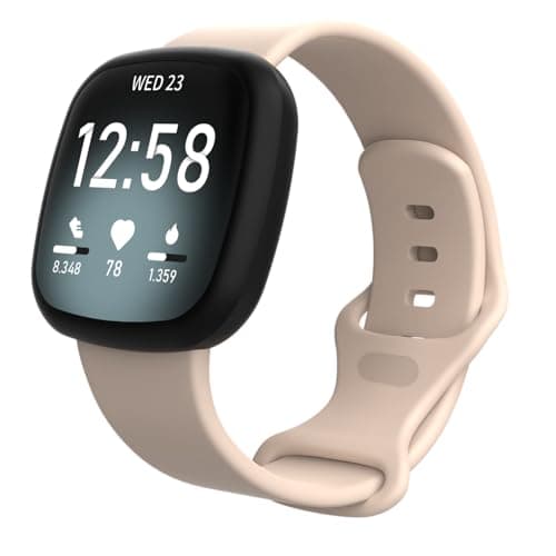 Image of Panda Bobo Compatible with Fitbit Versa 4/ Versa 3, Fitbit Sense/Sense2, Soft Silicone Wrist Strap Replacement Watch Band (Small, Light Pink)