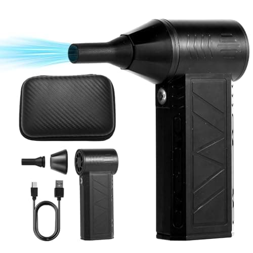 Image of Zenbanzer Compressed Air Duster,150000RPM Super Power Cordless Air Duster,3-Gear Adjustable car Cleaning kit,Fast Charging Mini Blower Compressed air Cleaner for pc Keyboard, House, Outdoor and Car