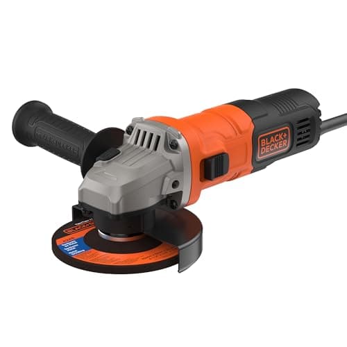 Image of BLACK+DECKER 115mm 710W Compact, Corded Angle Grinder, BEG010-QS, (Fitted with European Plug and Power Cable)