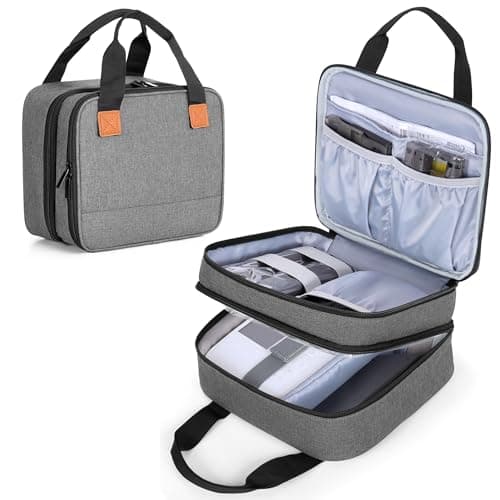 Image of Luxja Photo Printer Case Compatible with Canon SELPHY CP1500 / CP1300 / CP1200, Photo Printer Bag with Accessory Pockets, Grey