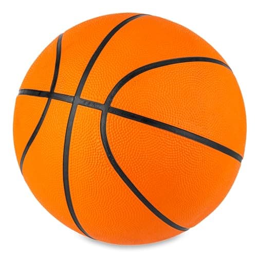 Image of Toyrific Team Basketball Orange Basketball Size 7, Rubber Basketball for Kids and Youth