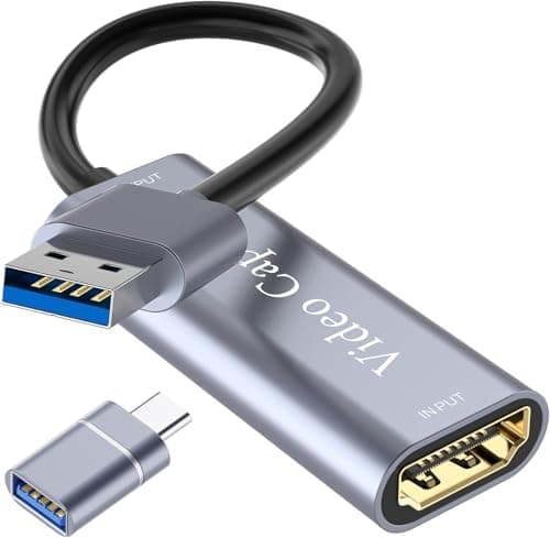 Image of VIXLW Video Capture Card, 4K HDMI to USB 3.0 Adapter HD Game Capture Card for Streaming, Nintendo Switch, PS34, YouTube, Xbox, Twitch Compatible