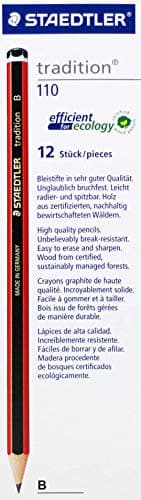Image of Staedtler 110 Tradition Pencil Cedar Wood B Ref 110-B [Pack 12]