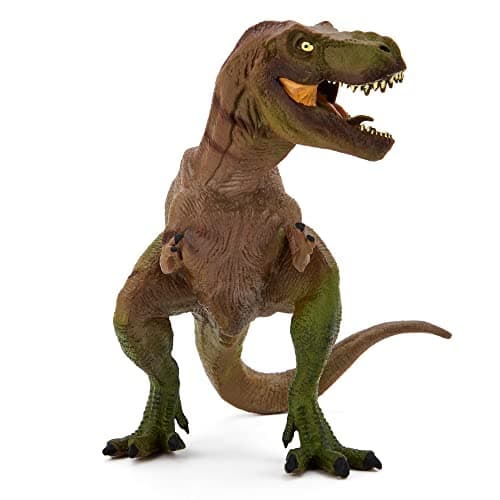Image of Zappi Co Childrens T-Rex Green/Black Dinosaur Figure Toy (17cm High) Realistic Detailed Dino Collection for Kids - Action Figures for Playtime Fun & Learning