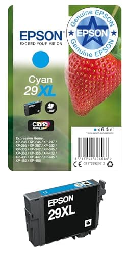 Image of Epson 29XL Cyan Strawberry High Yield Genuine, Claria Home Ink