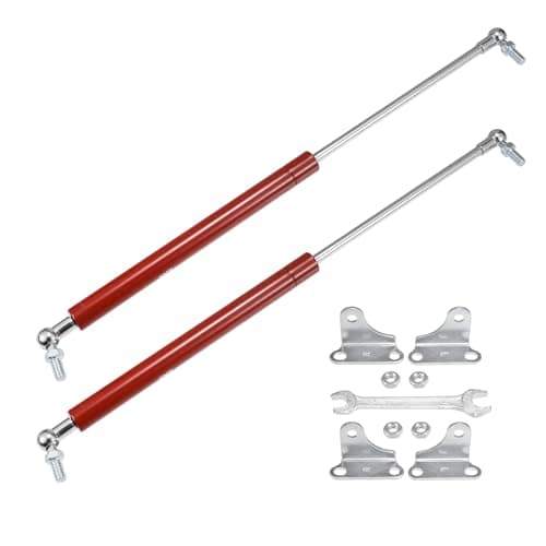 Image of X AUTOHAUX 2 Pcs 17inch 22.5lb/100N Red Lift Supports Struts Shocks Gas Spring with Wrench Universal for RV Car Truck Boat