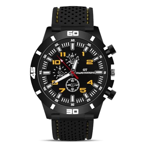 Image of OFFCUP Mens Watches, 50MM Silicone Watch, Analog Quartz Gents Watch, Outdoor Sport Casual Fashion Men's Wrist Watches Elegant Gift for Men