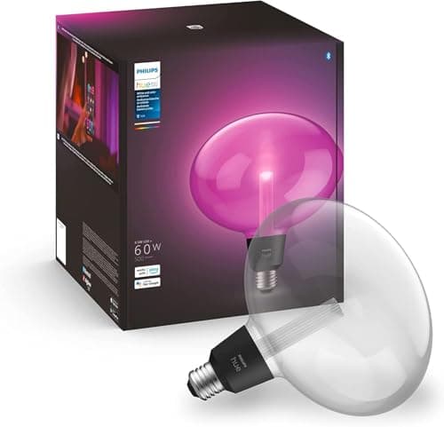 Image of Philips Hue Ellipse White and Colour Ambiance LED Smart Light Bulb [E27 Edison Screw] for Indoor Home Lighting. Bedroom, Livingroom and Dining.