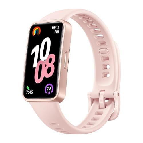 Image of HUAWEI Band 10 Smartwatch up to 14 Days Battery Life, iOS & Android, Average Sleep HRV and Sleep Insights with an AI-powered Fitness Monitoring Tracker, Sleep Breathing Awareness, Fast Charging, Pink