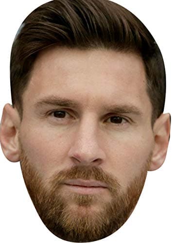 Image of FoxyPrinting Lionel Messi Argentina Football Sensation Celebrity Cardboard Party Face Mask Fancy Dress