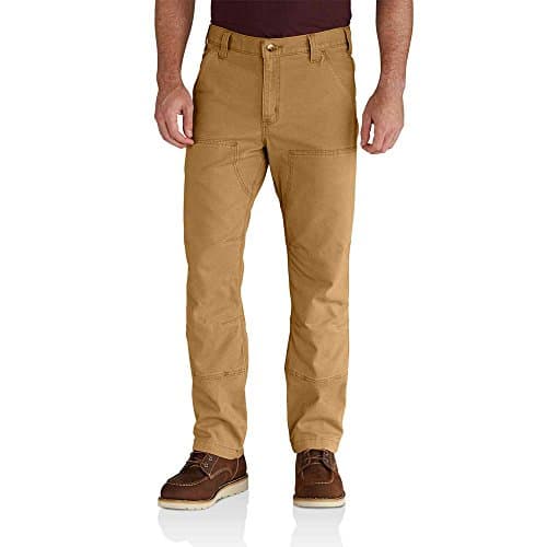 Image of Carhartt Men's Rugged Flex Relaxed Fit Canvas Double-Front Utility Work Pant, Hickory, W32/L32
