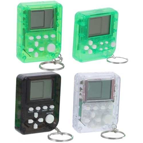 Image of Alipis 4pcs Mini Game Keychain Set Console with Keyring Chains for Boys and Girls and Gaming Enthusiasts Fun Toys Random Color
