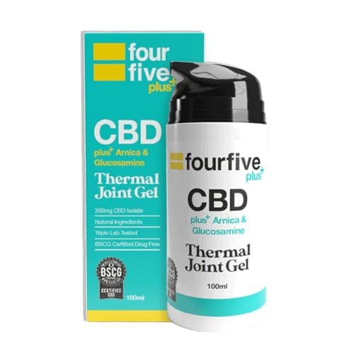 Image of fourfive CBD Thermal Joint Gel 300mg (Topical) with Warming Menthol & Natural Glucosamine, THC-Free, Vegan Friendly - 100ml