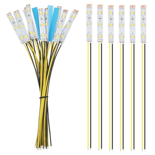 Image of YIXISI 15 PCS 50mm Prewired Strip LED, 12V - 18V LED Strip Light, 2335 SMD LED Light, Yellow