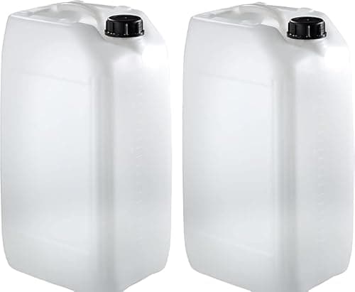 Image of 2 x 25L Water Container – Heavy Duty Stackable Jerry Can | Food Grade | Camping, Emergency, Industrial