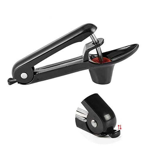Image of Cherry Pitter or Stoner, Olive Pitter Remover, Cherry Core or Seed Remover with Good Grips Handle & Food Grade Silicone Cup (Black)