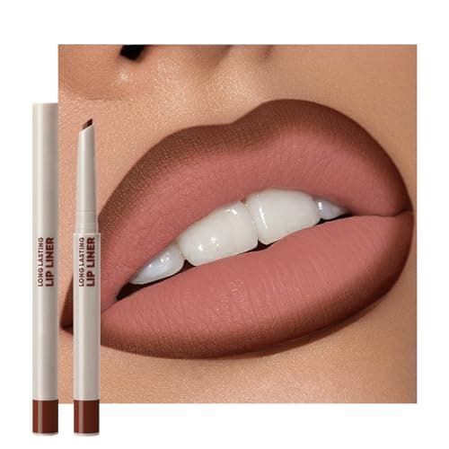 Image of Erinde Long-Lasting Lipstick Pencil, 2-in-1 Matte Lipliner Pencil for Sculpting & Filling, Rich Color Creamy Waterproof Lip Liner Crayon, Lip Contour Tint Makeup, Vegan & Cruelty-Free, 05 Chocolate