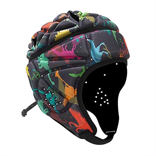 Image of Soft Padded Rugby Helmet,7v7 Rugby Headguard Headgear Goalkeeper Head Protector Soccer Shell Head Protector Adjustable Soccer Autism Helmet Support Scrum Cap for Youth Kids 6-11 Yrs