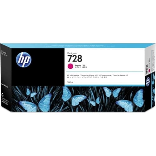 Image of HP 728 F9K16A Magenta 300-ml Genuine Ink Cartridge, High Capacity, with Original Ink DesignJet T730 and T830 Large Format Plotter Printers 729 DesignJet Printhead
