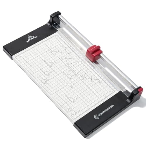 Image of JIELISI Rotary Paper Trimmer Cutting Performance up to 10 Sheets,12 Inch Cut Length A4 Manual Guillotine Paper Cutter Scrapbooking Tool with Automatic Paper Press Function