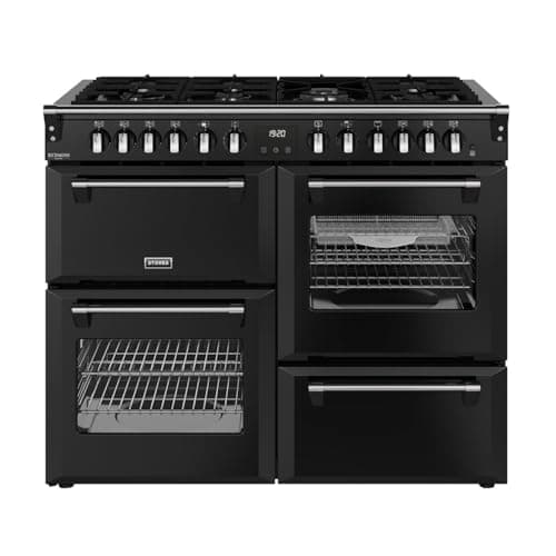 Image of Stoves Richmond Deluxe 110cm Dual Fuel Range Cooker - Black - A/A/A Rated
