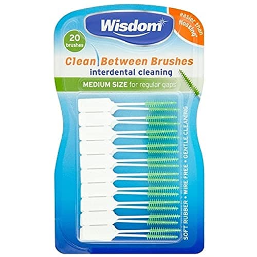 Image of Wisdom WIS8654 Medium Green Clean Between Interdental Brushes - Total 60 by Wisdom
