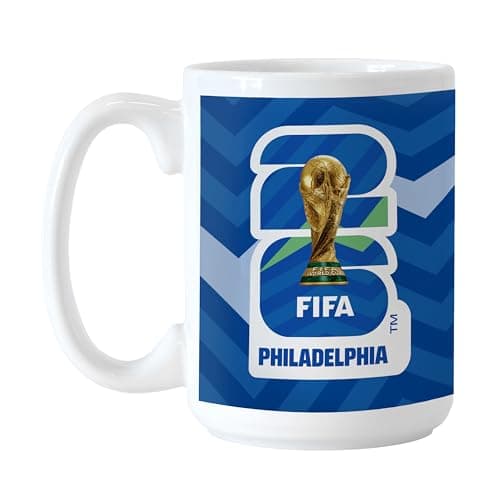 Image of HONAV 2026 FIFA World Cup 15 oz Ceramic Coffee Mug - Bold Philadelphia Host City Design, Ergonomic Handle & Microwave Safe - Great Gift for Soccer Fans