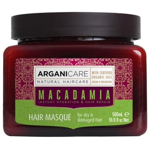 Image of Arganicare | Macadamia range | REPAIR MASK | With organic Macadamia oil | Fight against breakage | Maintains hydration level | Dry, Damaged & Colored Hair | 400mL