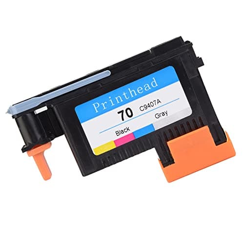 Image of Fyearfly C9407A Printhead for HP 70 Designjet, Grey & Black Colour Replacement Head for Professional Photo-Quality Output, Compatible with Z2100 Z5200 Z3200 Z3100 Series Plotters