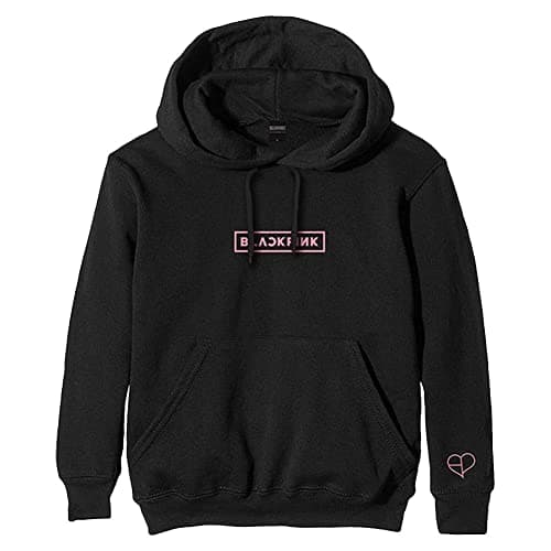 Image of BlackPink Hoodie The Album Tracklist Band Logo Official Mens Black Pullover, black, XL