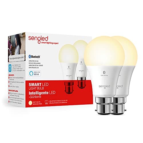 Image of Sengled Smart Bulb, Alexa Light Bulb B22, Alexa Bulb Bayonet Dimmable, Bluetooth Light Bulbs Work with Amazon Alexa Echo/Echo Dot, Group Control, Energy Saving 8.8W 806LM, Soft White, 2 Pack